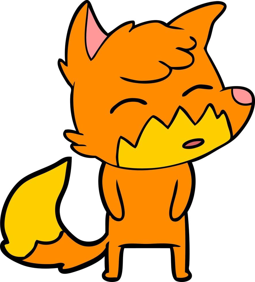 Vector fox character in cartoon style