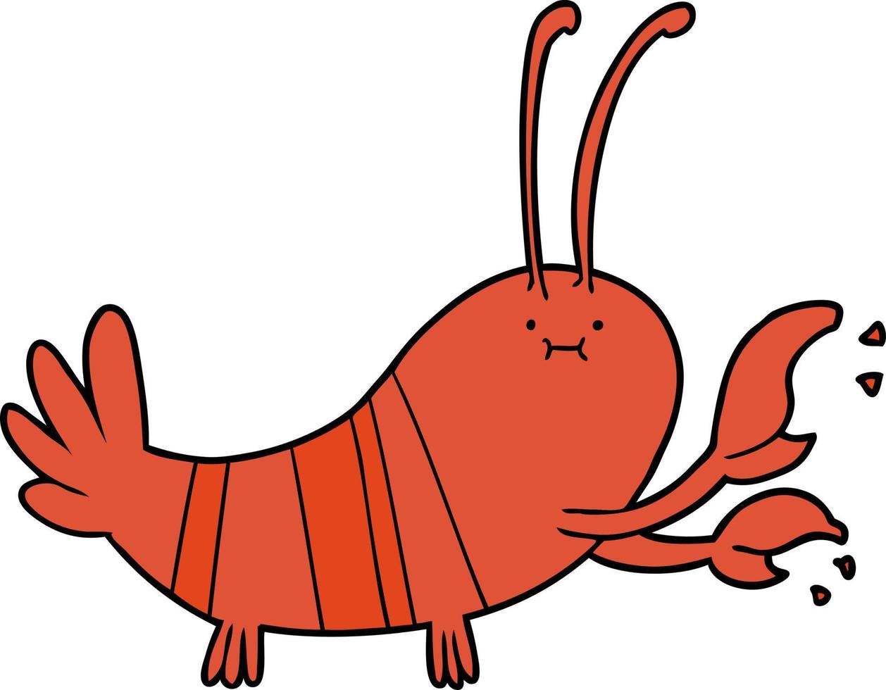 cartoon chubby lobster vector