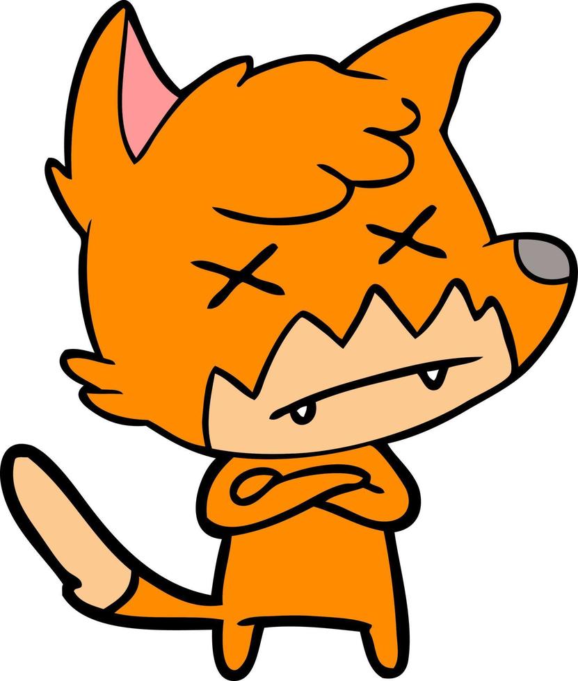 Vector fox character in cartoon style