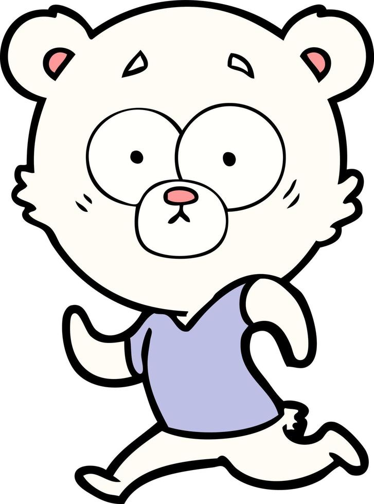 personaje de oso polar vectorial en estilo de dibujos animados vector