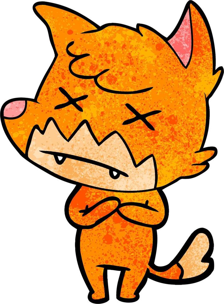 Vector fox character in cartoon style