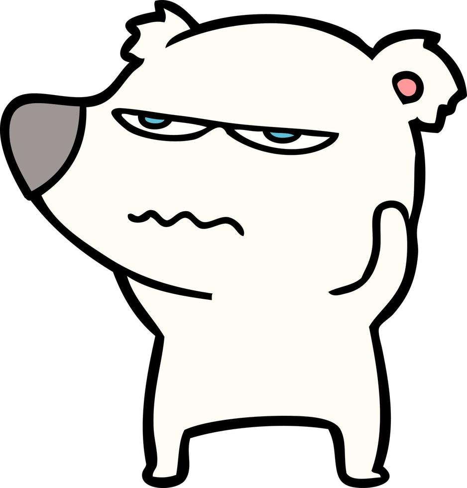 Vector polar bear character in cartoon style