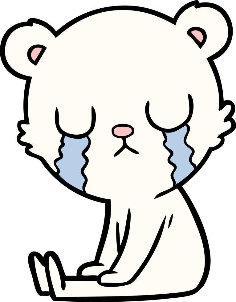 Vector polar bear character in cartoon style
