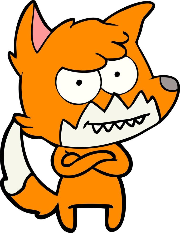 Vector fox character in cartoon style