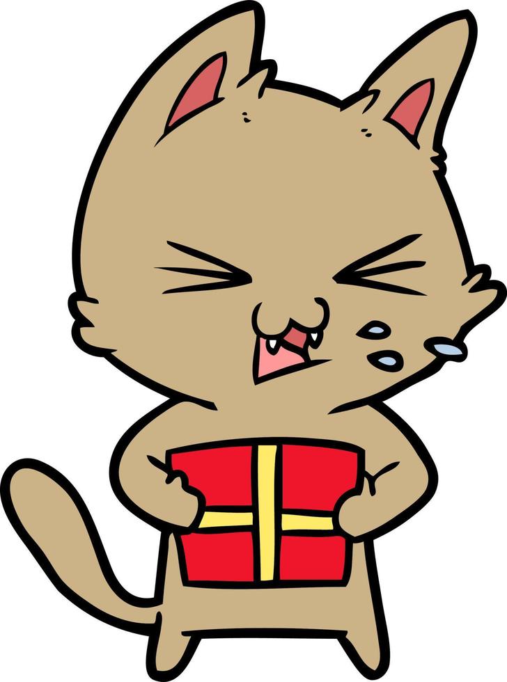 Vector cat character in cartoon style