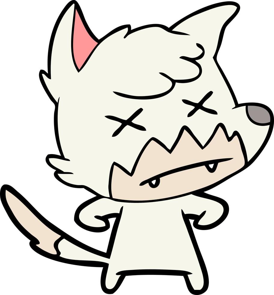 Vector fox character in cartoon style