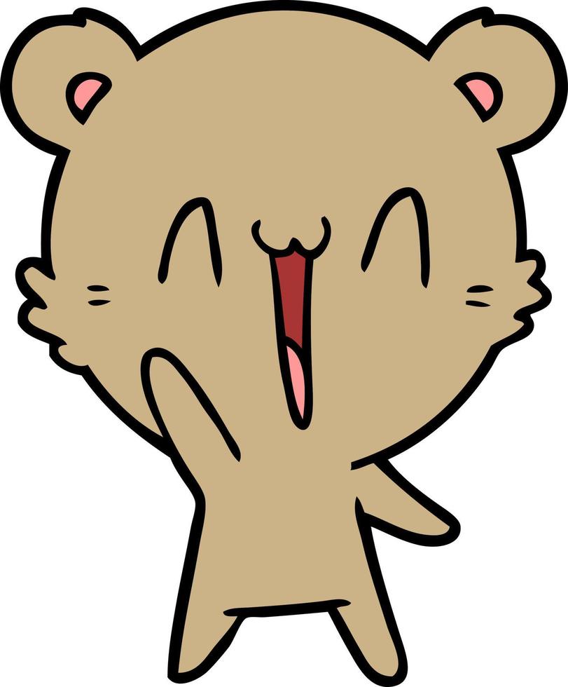 personaje de oso vectorial en estilo de dibujos animados vector