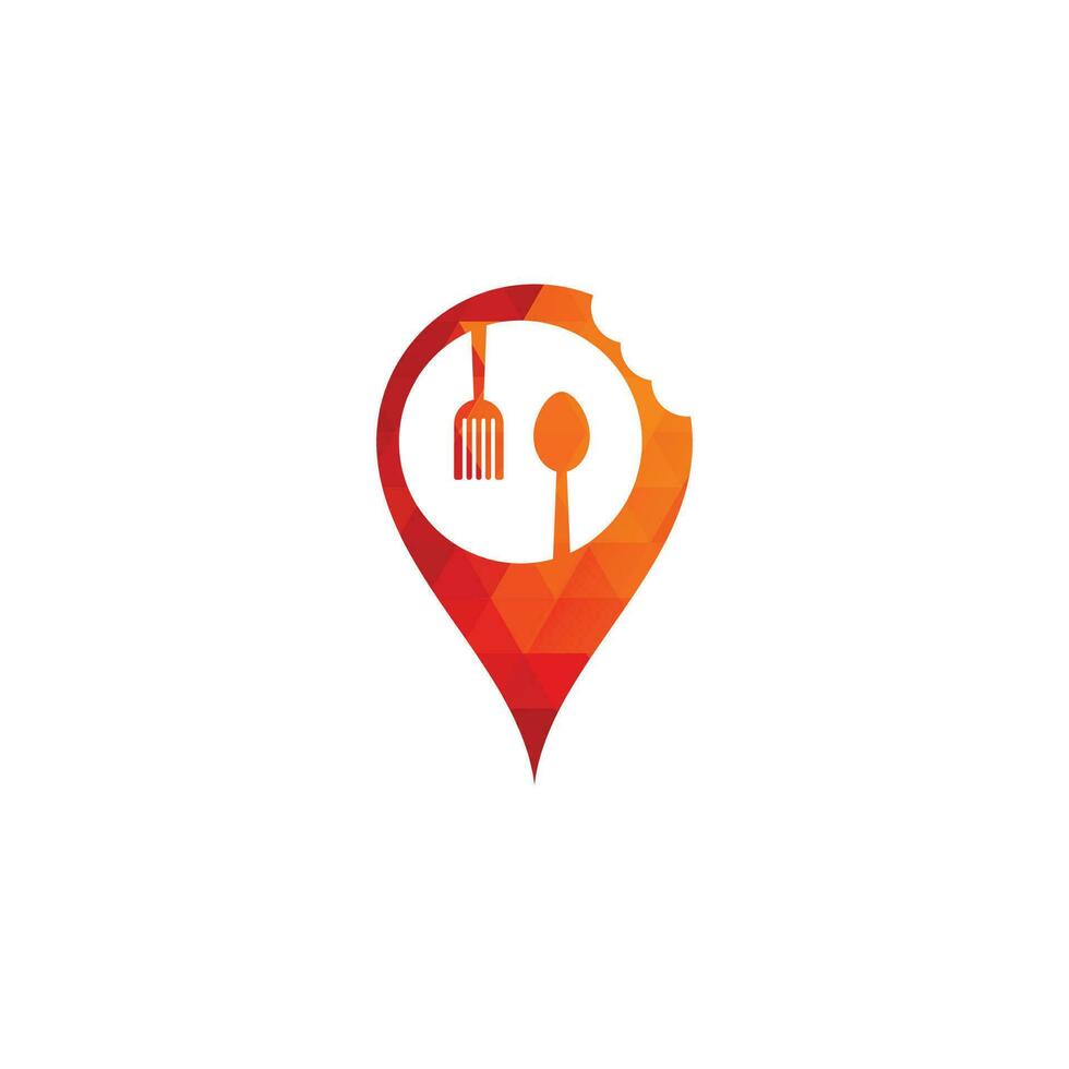 Food Point Logo Design Concepts. Food and Restaurant Logo Template. Icon Symbol. vector