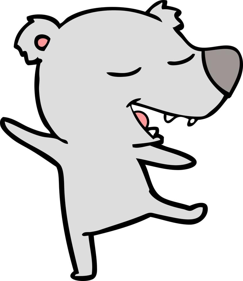 lindo oso de dibujos animados vector