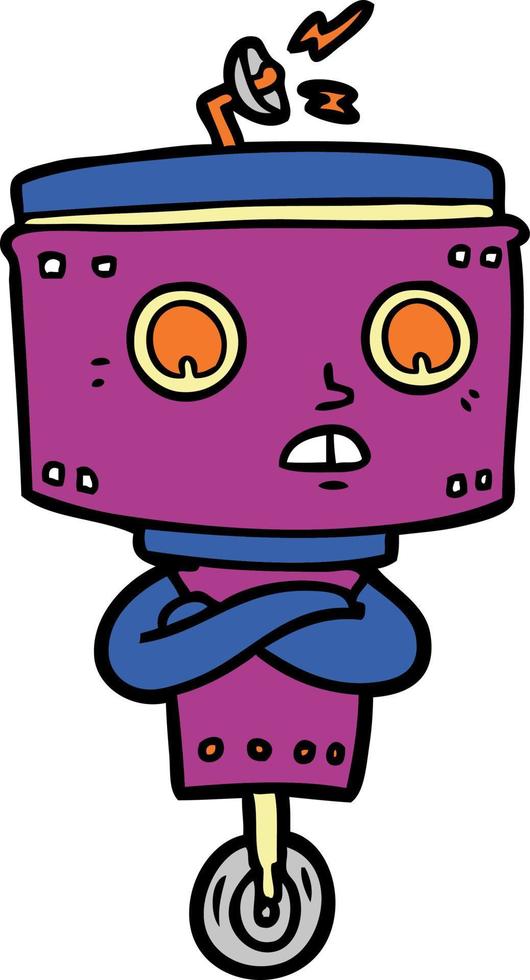 Cartoon cute robot vector