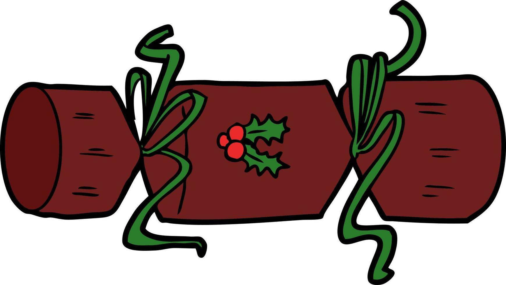 Cartoon christmas cracker vector