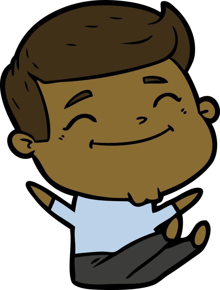 Cartoon happy man 13738558 Vector Art at Vecteezy
