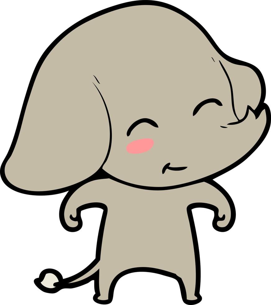 Cartoon cute elephant vector