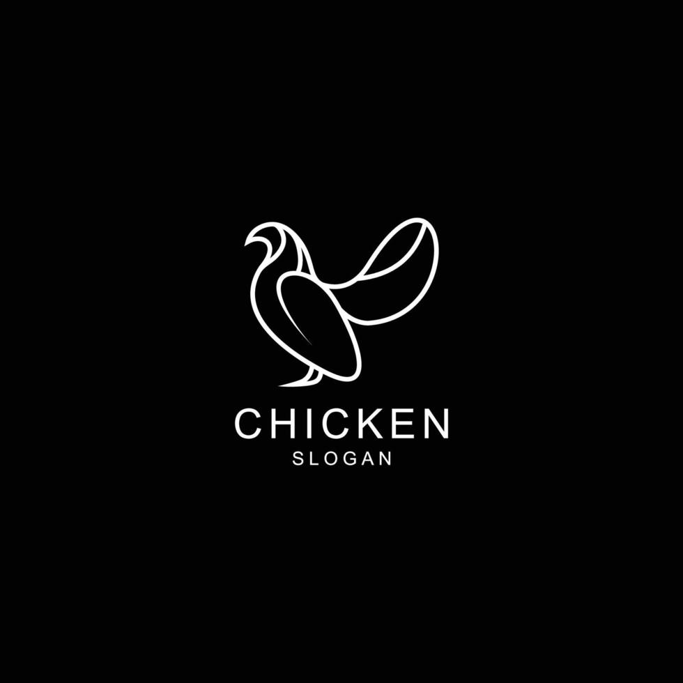 Rooster logo design icon template vector