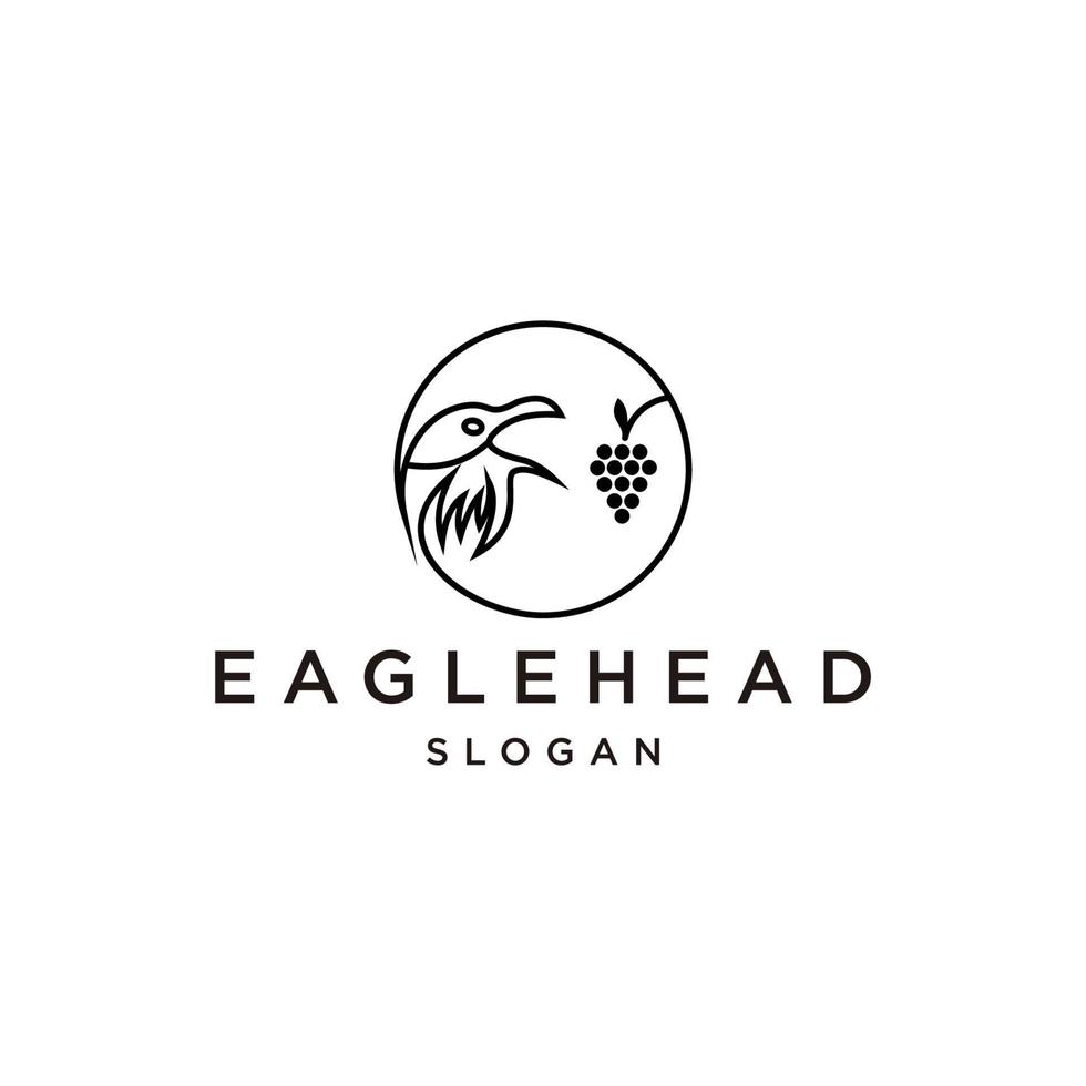 Eagle coffee logo design icon template vector