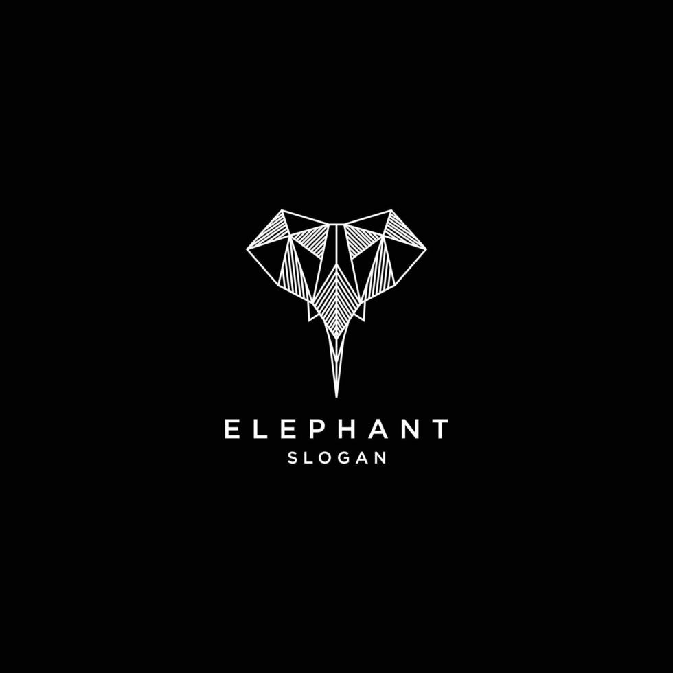 plantilla de icono de diseño de logotipo de elefante vector