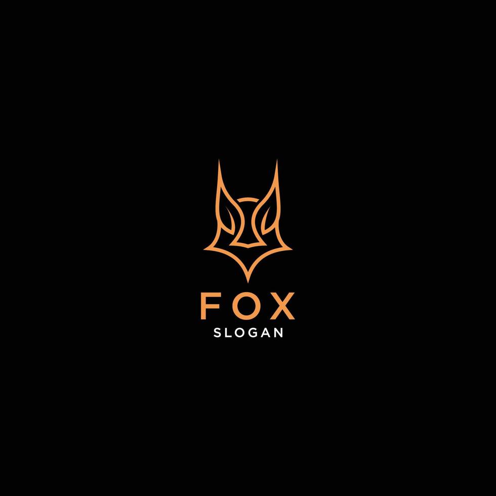 Fox logo design icon template vector