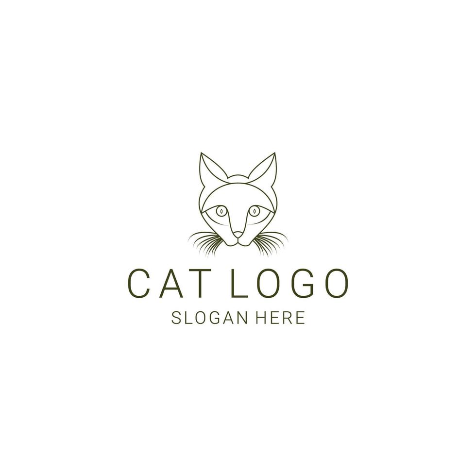 Cat logo icon design vector