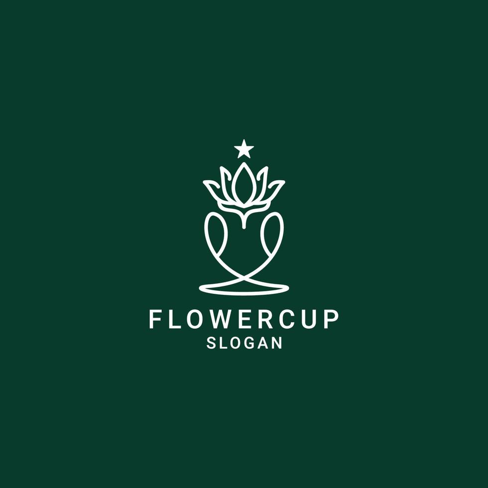 Simpel Flower logo design icon template vector