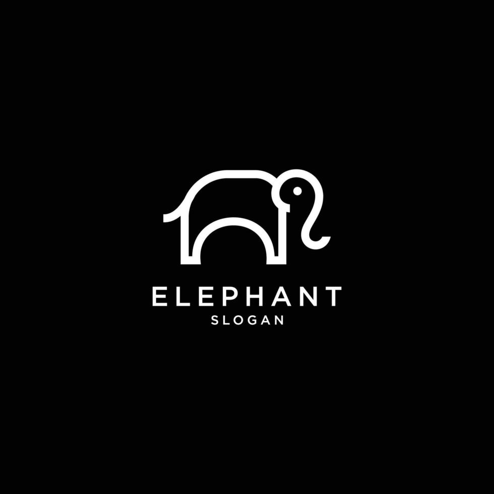 Elephant logo design icon template vector