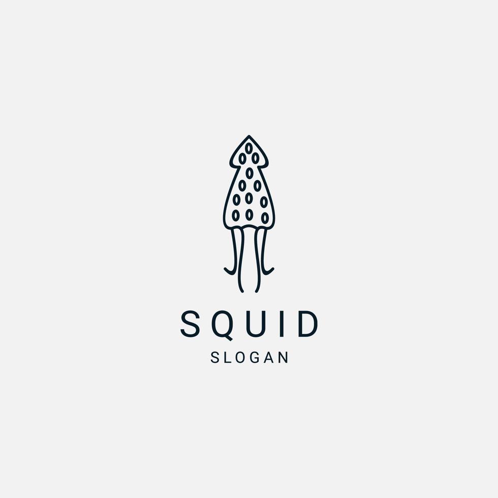 Squid logo icon design vector