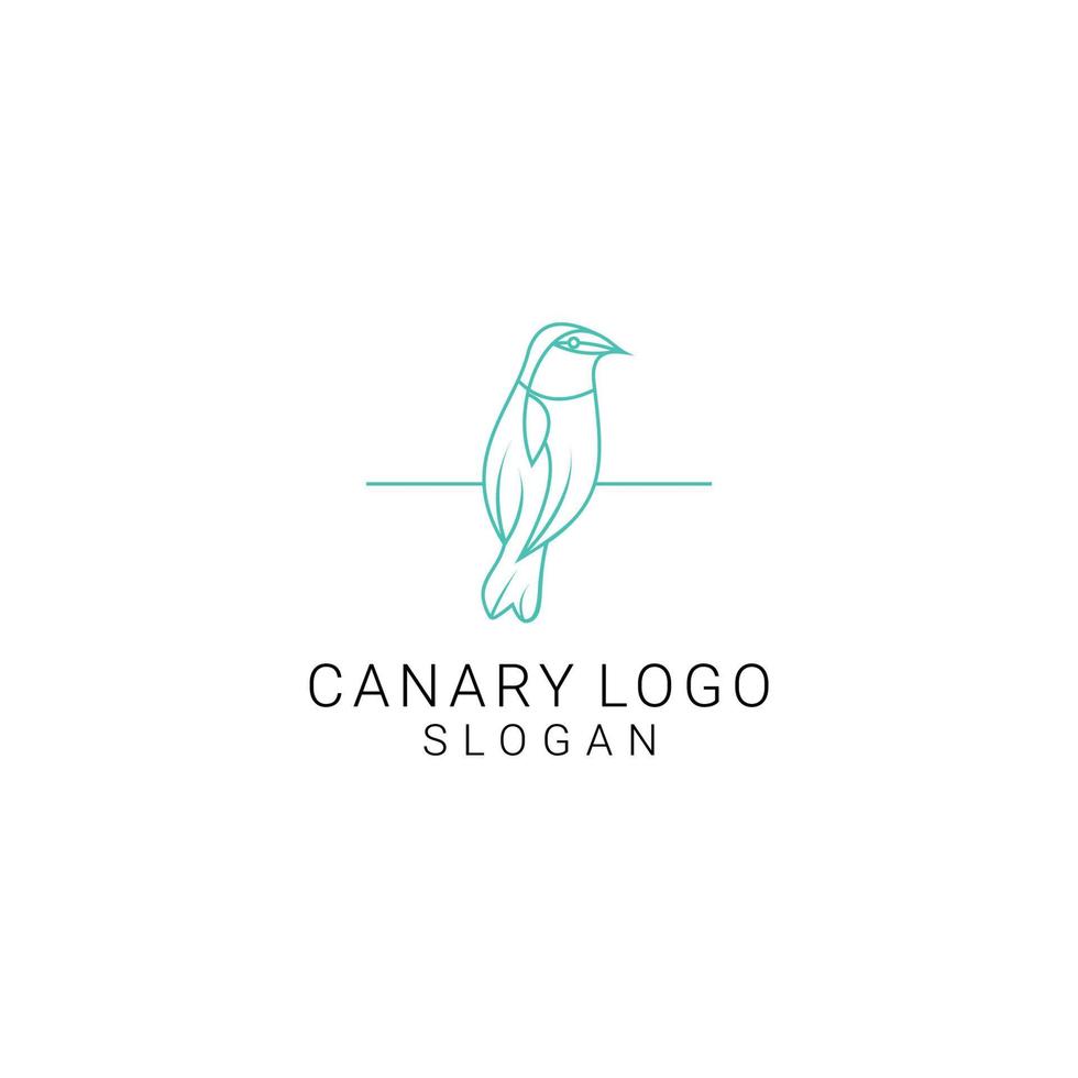 Simple Line Bird art design icon vector