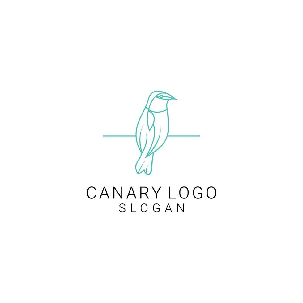 vector de icono de diseño de arte de pájaro de línea simple