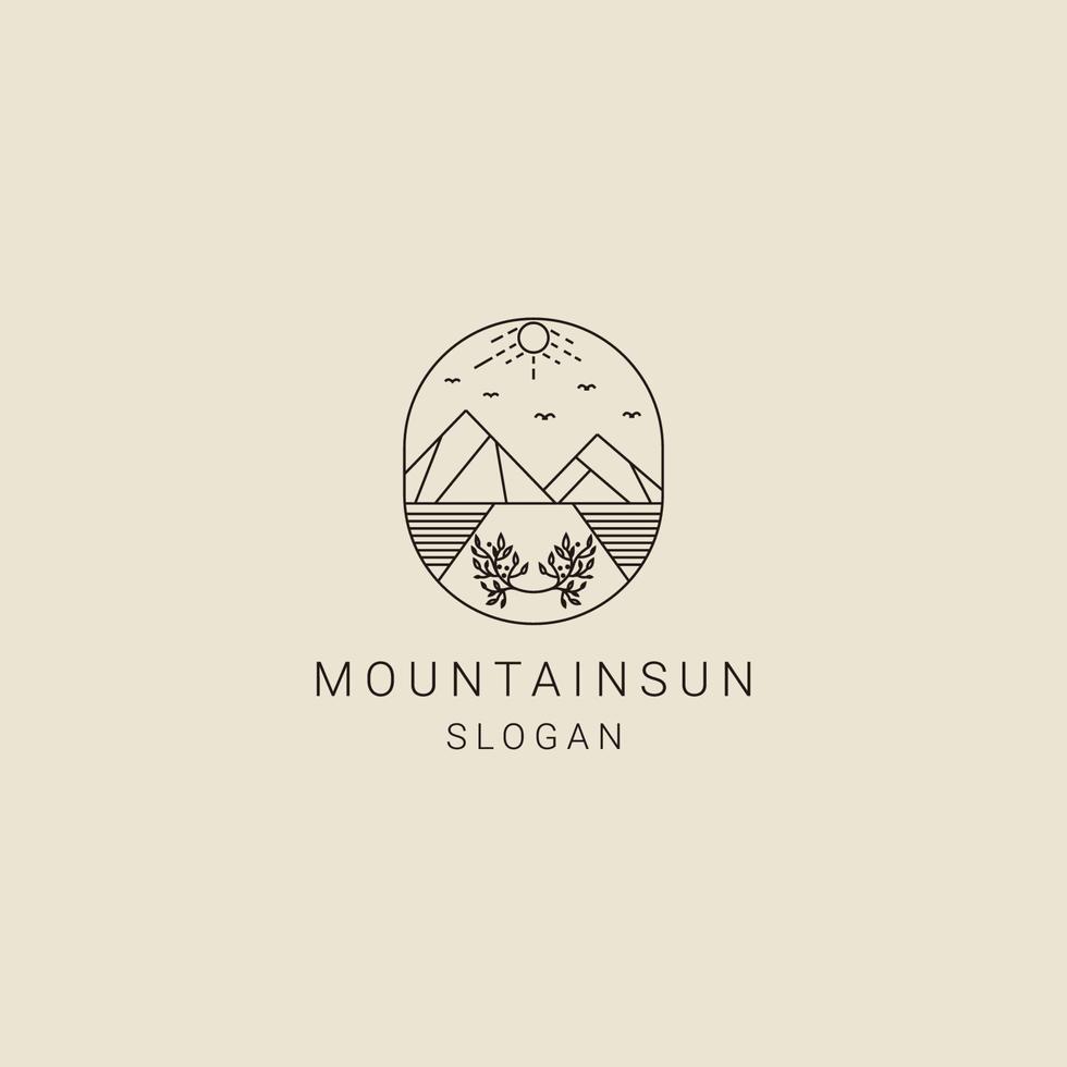 Mountain logo design icon template vector