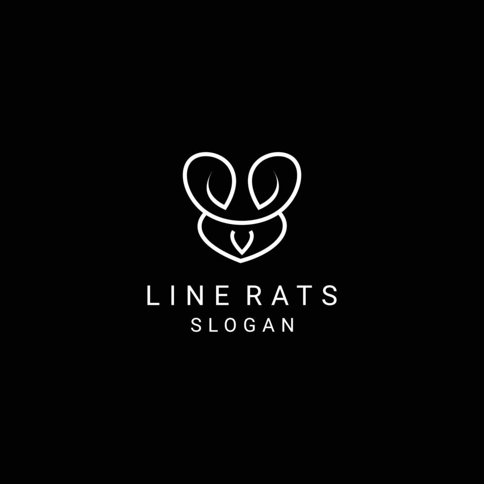 plantilla de icono de diseño de logotipo de ratas vector