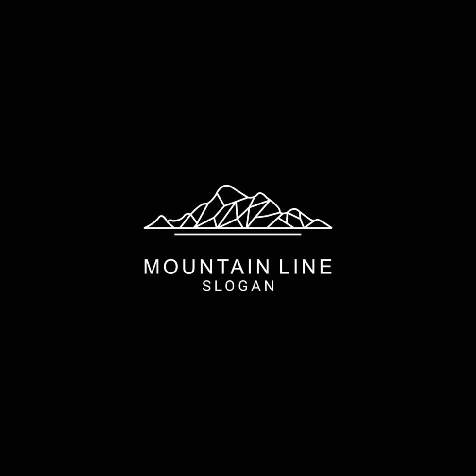 plantilla de icono de diseño de logotipo de montaña vector