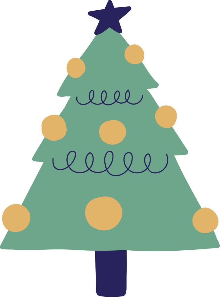 árbol de navidad verde aislar diseño vectorial vector