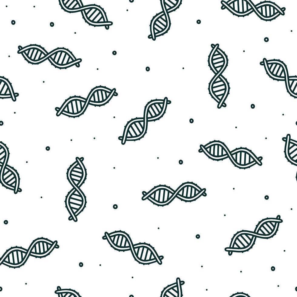 Seamless pattern with genetic topic. Vector illustration