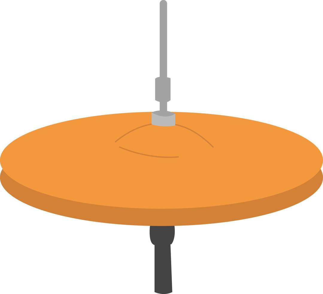 Cymbal selection, illustration, vector on white background.