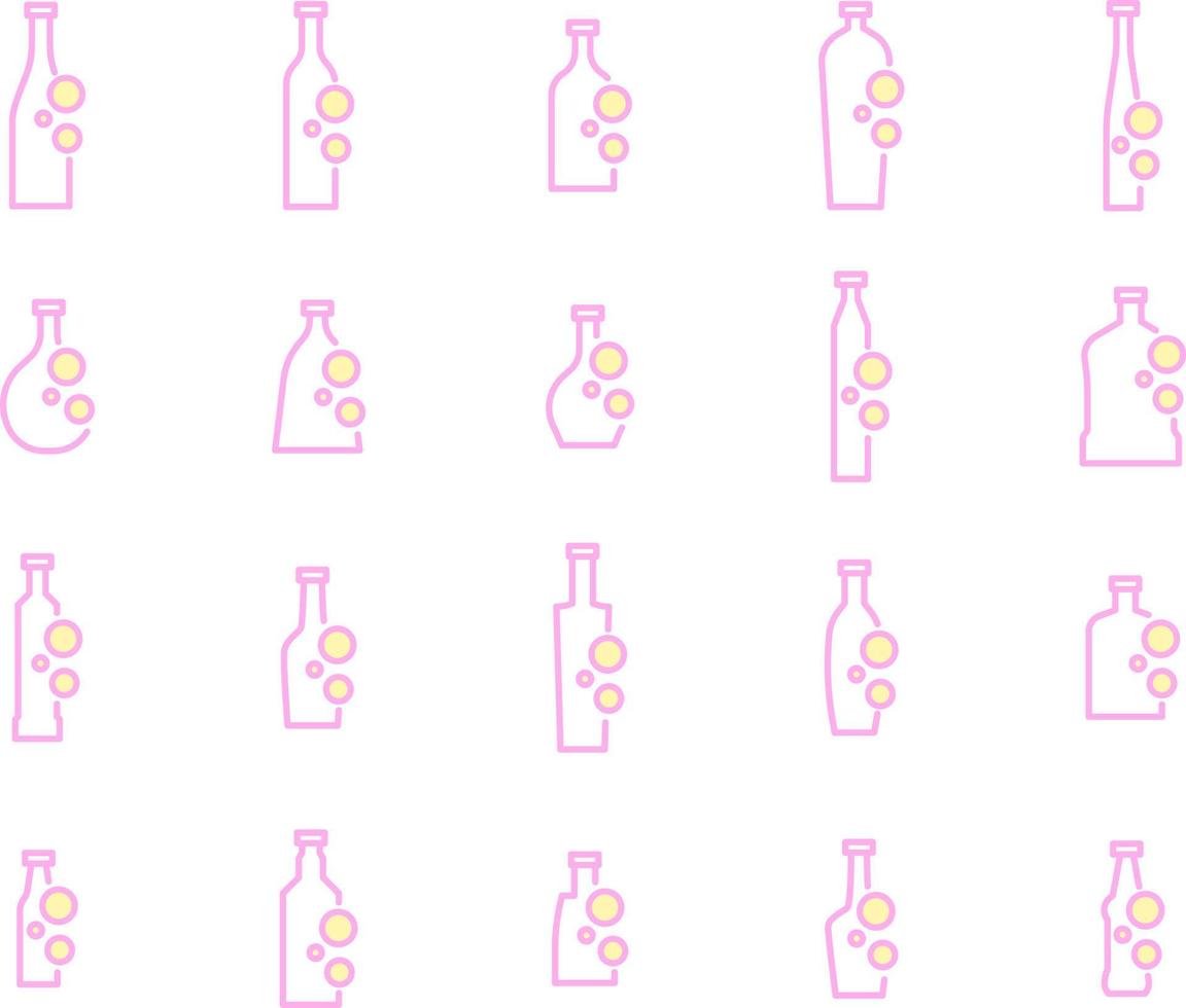 Pink bottles, illustration, vector, on a white background. vector