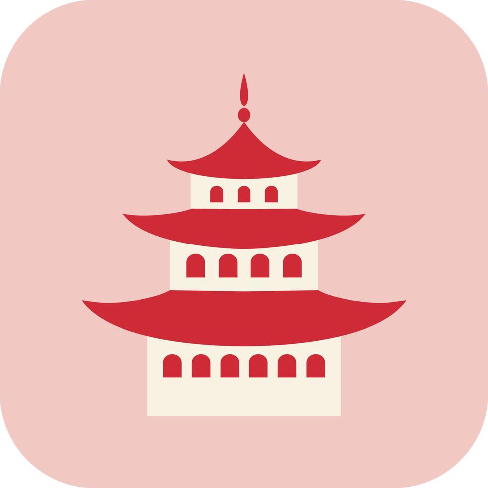 Japan castle, illustration, vector, on a white background. vector