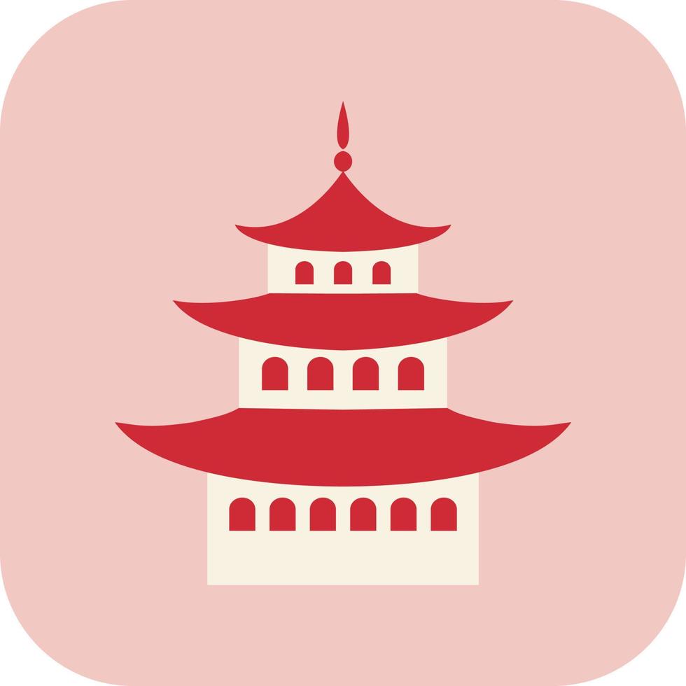 Japan castle, illustration, vector, on a white background. vector