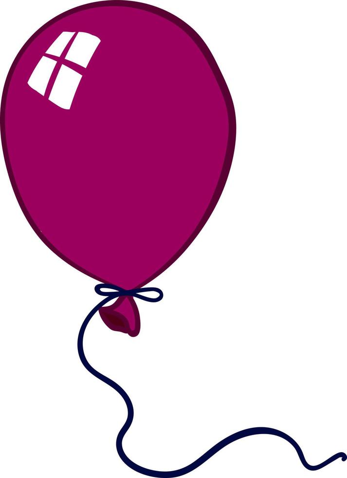 globo púrpura, ilustración, vector sobre fondo blanco.