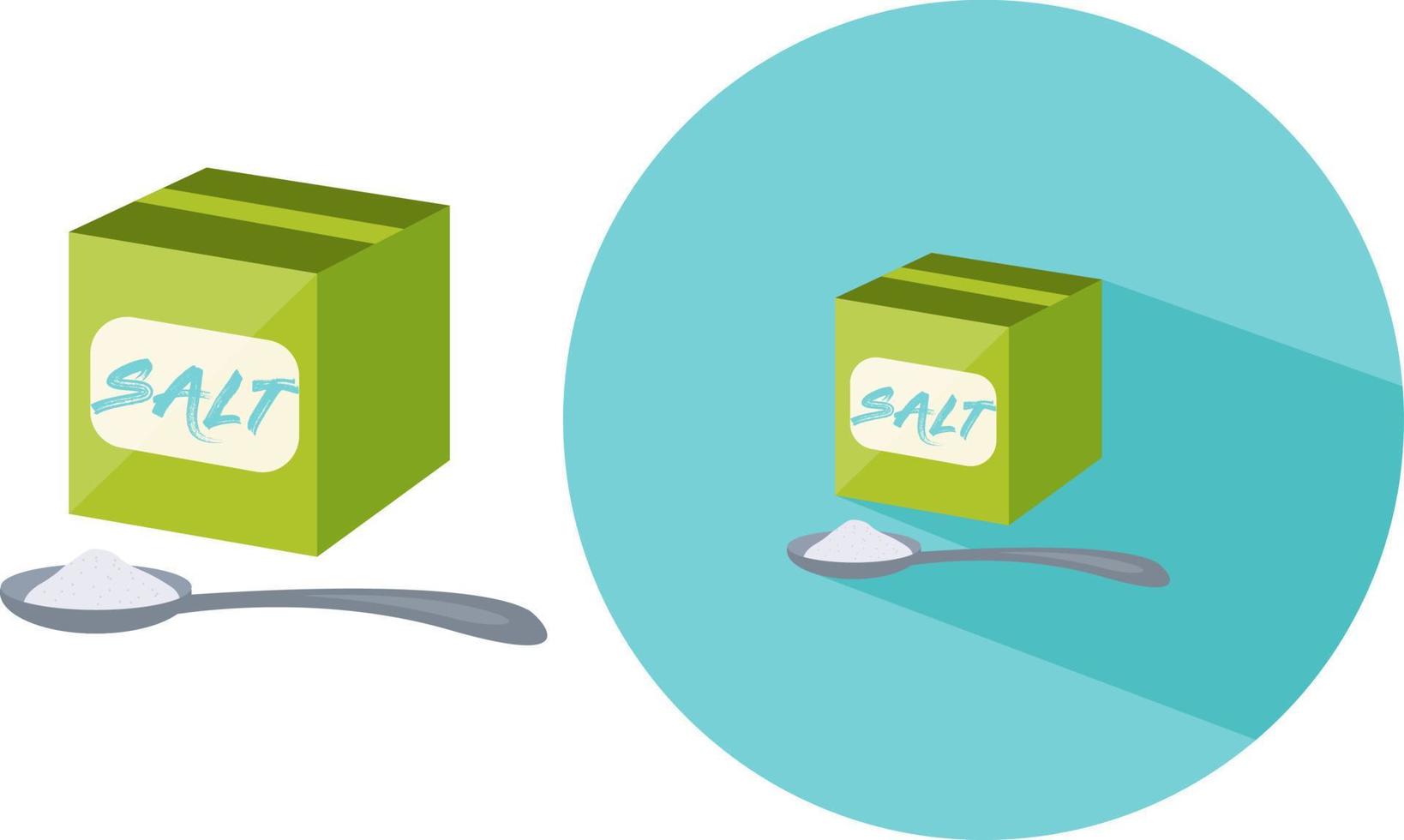 Salt box ,illustration, vector on white background.