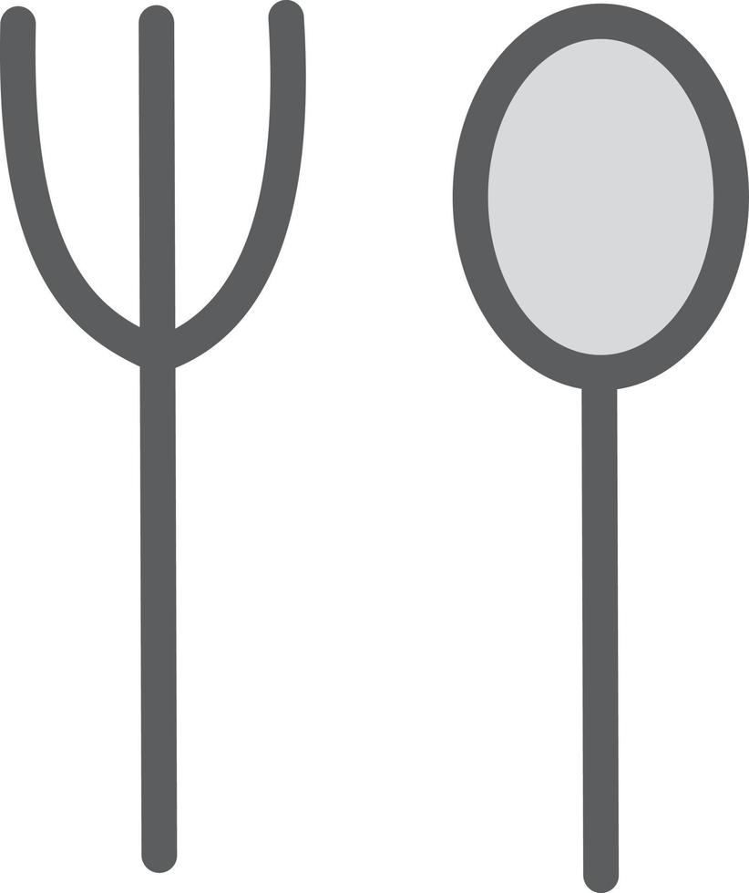 Spoon and kitchen, illustration, vector on a white background.