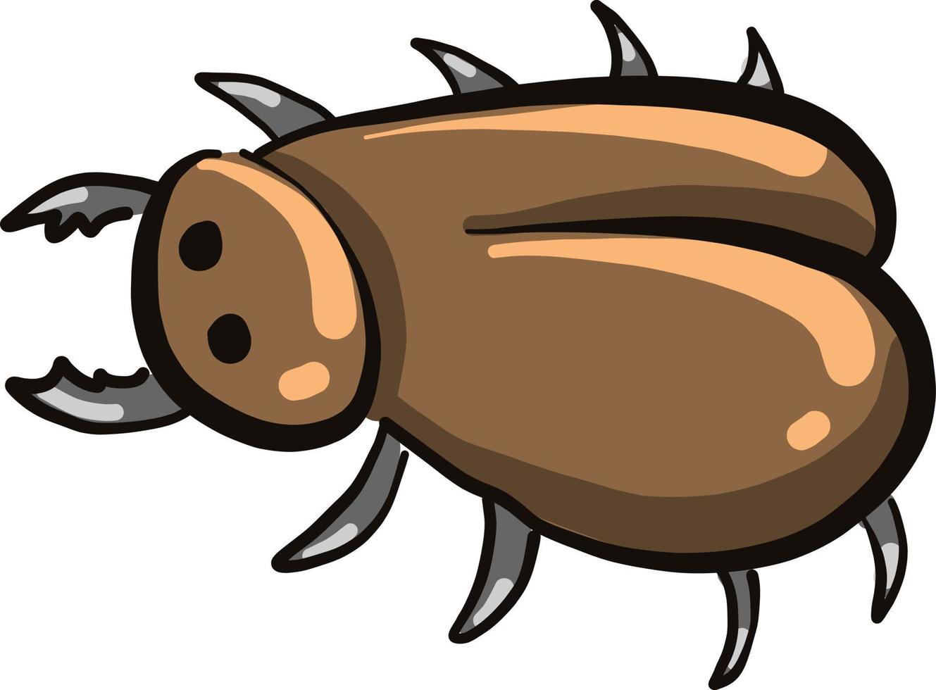 Small cockroach, illustration, vector on a white background.