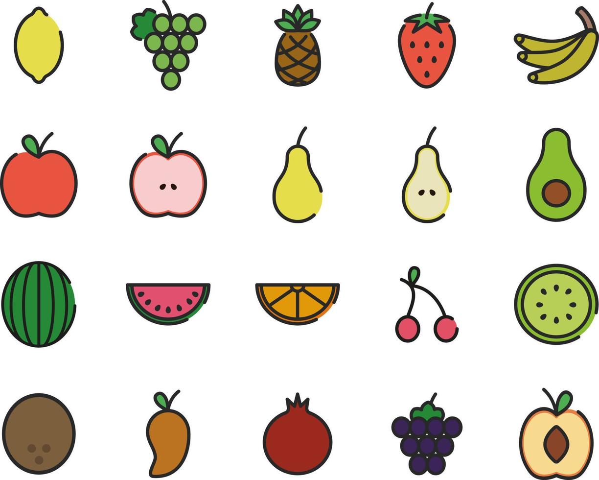 Fresh fruit, illustration, on a white background. vector