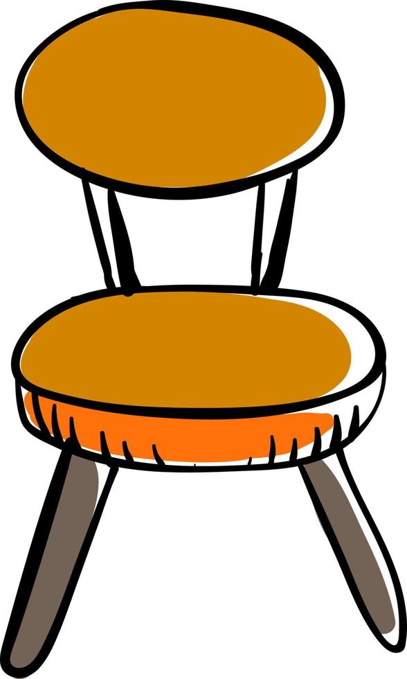 Retro chair, illustration, vector on white background.