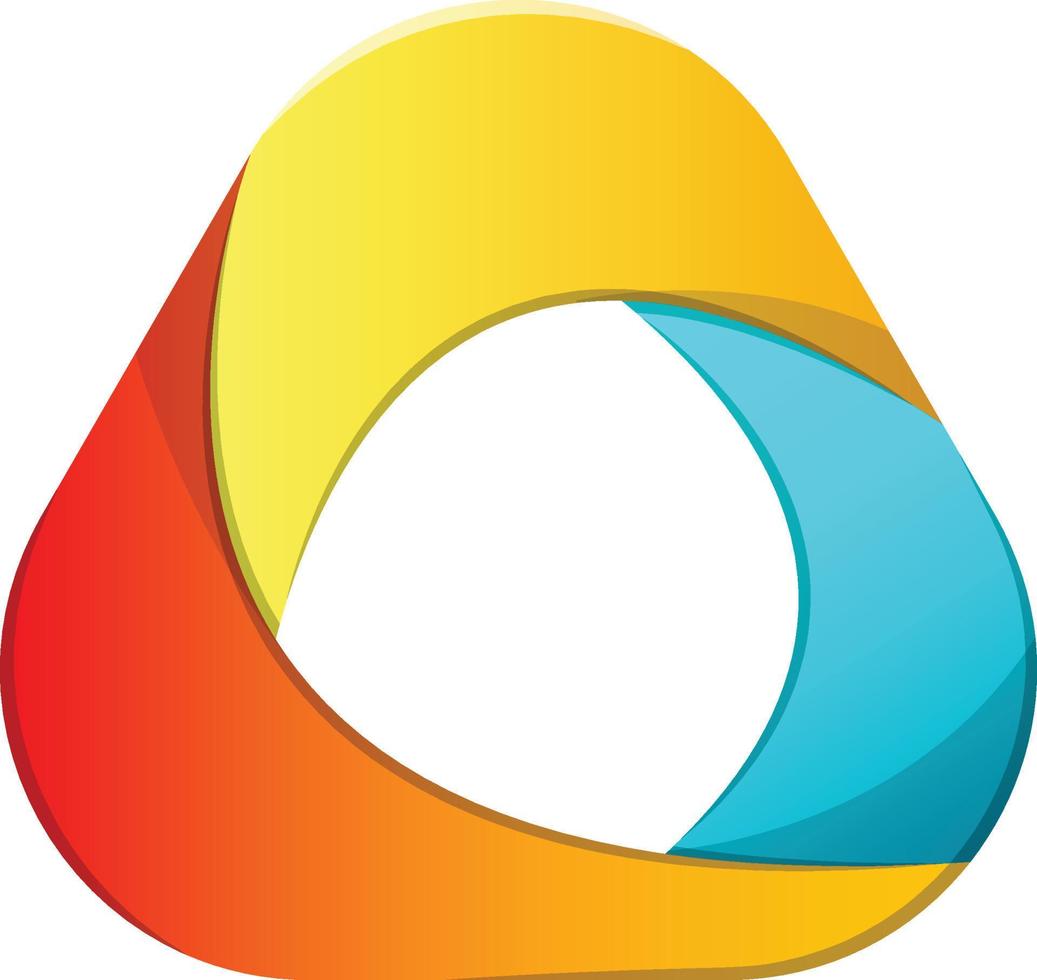 Abstract triangle and circle logo in trendy and minimal style vector