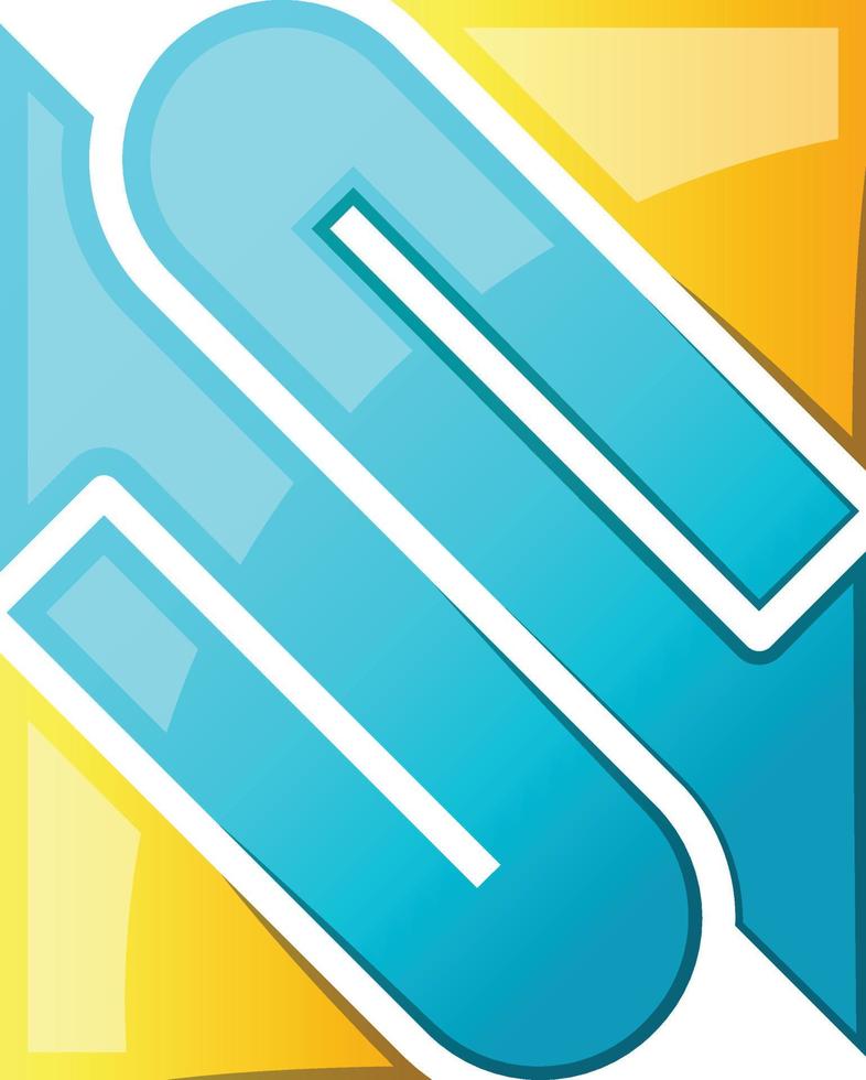 Abstract square line logo illustration in trendy and minimal style vector