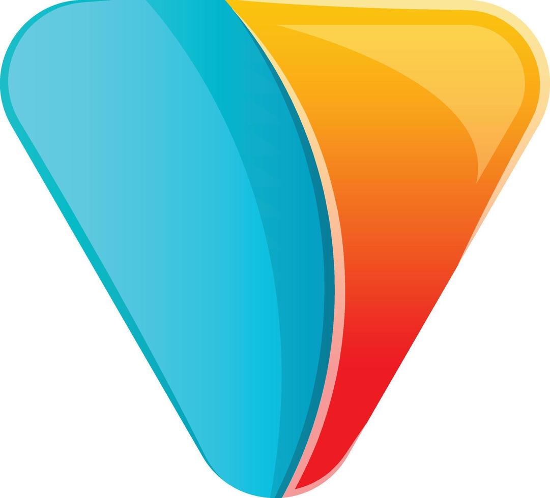 Abstract triangle logo in trendy and minimal style vector