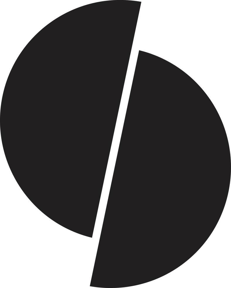 ilustración abstracta del logotipo de medio círculo en un estilo moderno y minimalista vector