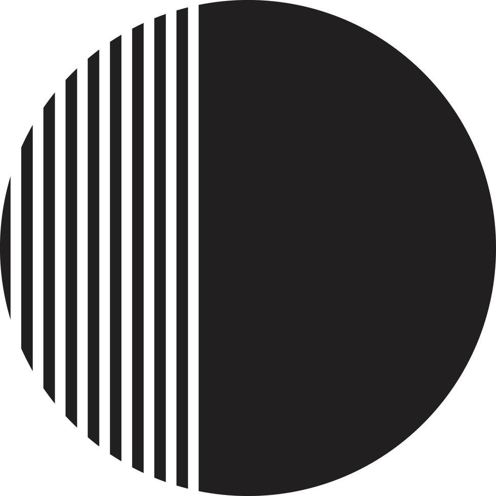 Abstract circle and line logo illustration in trendy and minimal style vector