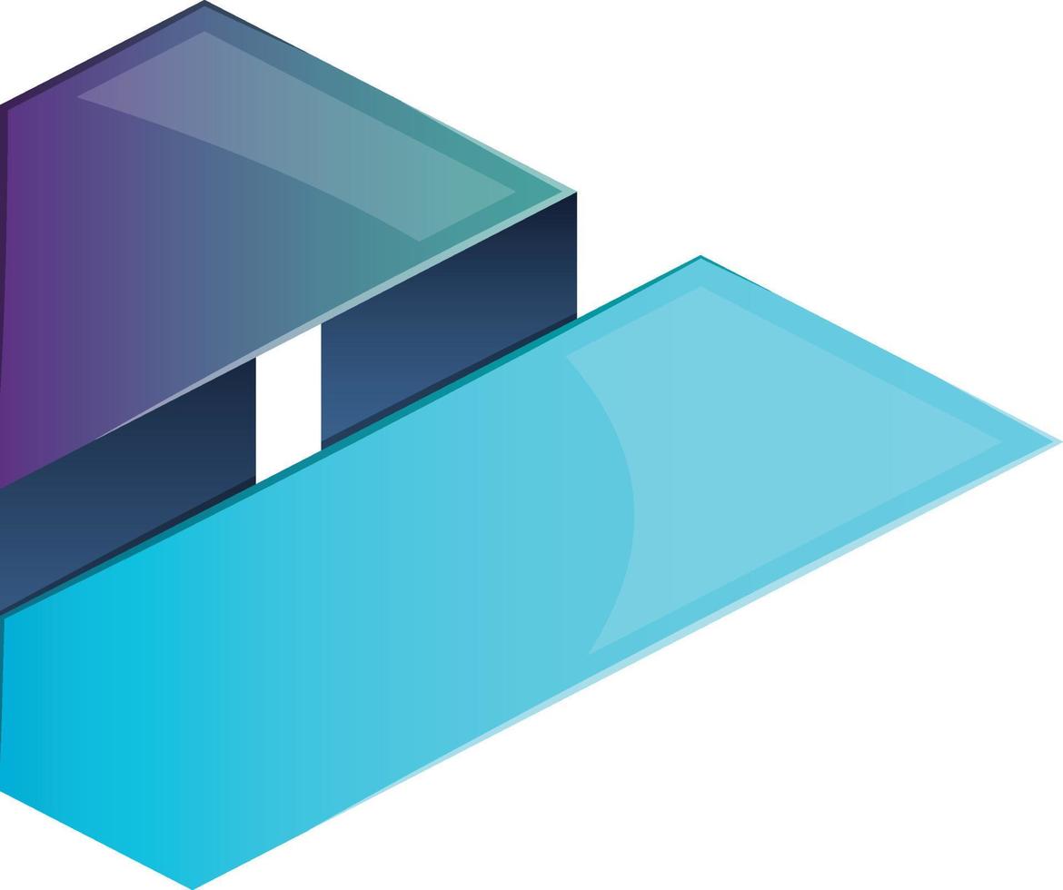 Abstract play button logo illustration in trendy and minimal style vector
