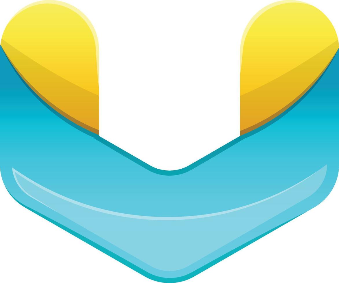 Abstract letter U logo illustration in trendy and minimal style vector