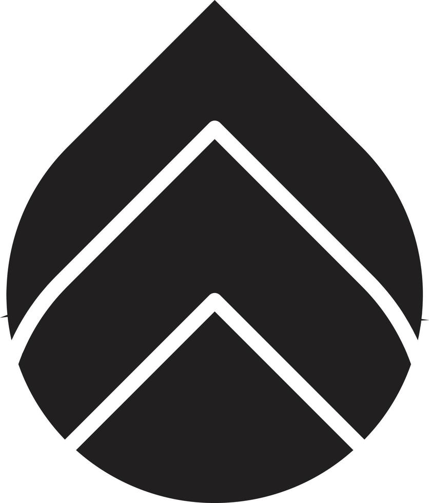 Abstract water drop logo illustration in trendy and minimal style vector